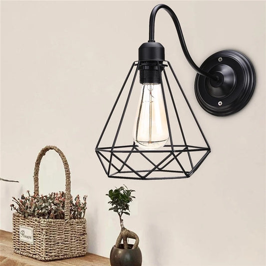 Lámpara Aplique De Muro Diamante Negro