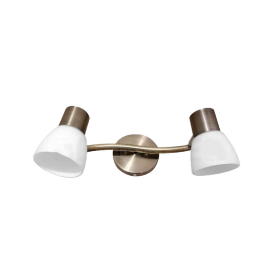 Spot Moderno Onda Bronce-Cristal 2 Luces